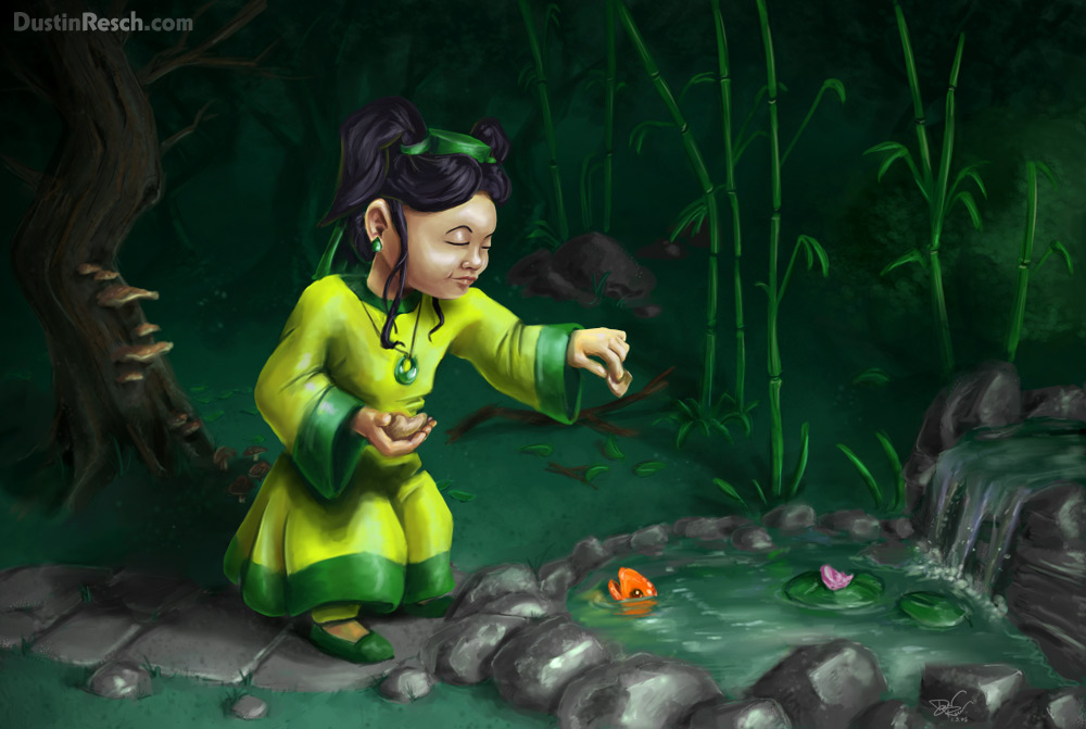 Princess Shiu Feeds the Fish